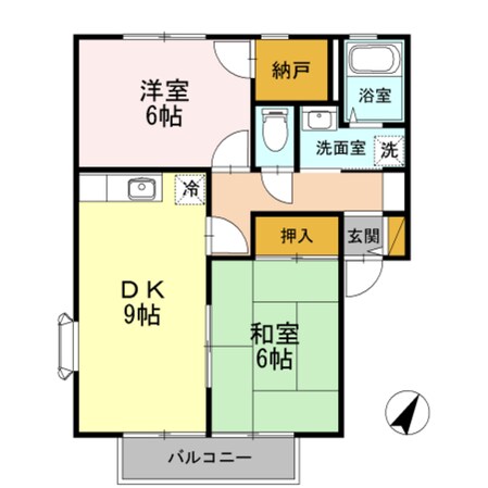 山本駅 徒歩6分 2階の物件間取画像